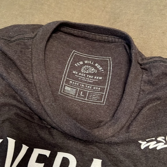 Few Will Hunt Tee “Average is the Enemy” - Heather Black, Large - Picture 3 of 3